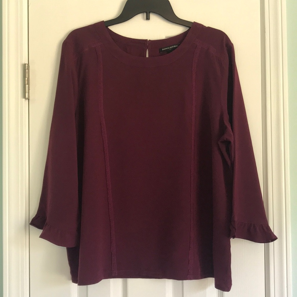 Banana Republic Ruffle Sleeve Blouse Size XL